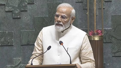 Narendra Modi Speech in New Parliament : नवीन संसदेतील पहिल्याच भाषणात पंतप्रधान मोदी म्हणाले, '' हे भवन आत्मनिर्भर...''