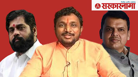 Eknath Shinde, Amol Mitkari and Devendra Fadanis