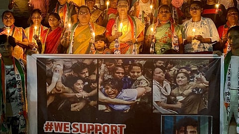 NCP Candle March against Brijbhushan Singh 