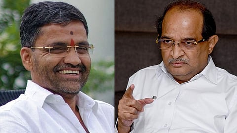 Radhakrishna Vikhe Patil and Nilesh Lanke
