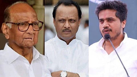 Rohit Pawar- Ajit Pawar- Sharad Pawar 
