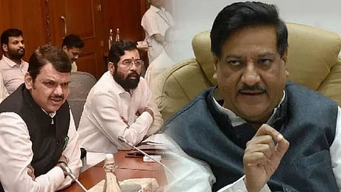 Prithviraj Chavan, Eknath Shinde, Devendra Fadnavis 