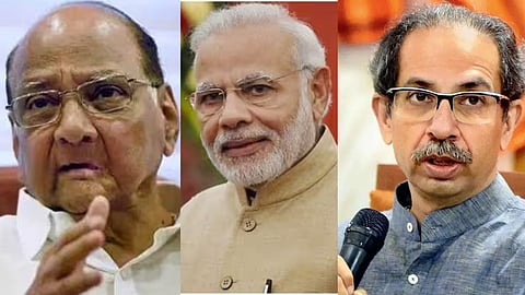 Sharad Pawar-Narendra Modi-Uddhav Thackeray