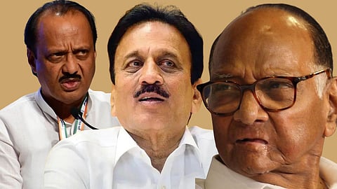 Ajit Pawar-Girish Mahajan-Sharad Pawar