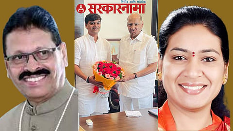 Baban Gholap, yogesh Gholap, Sharad Pawar & Saroj Ahire