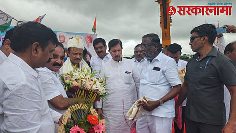 Ajit Pawar warm welcome at Satara 