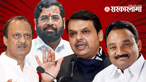Ajit pawar, ekanath shinde, devendra fadanvis, mankarand patil 
