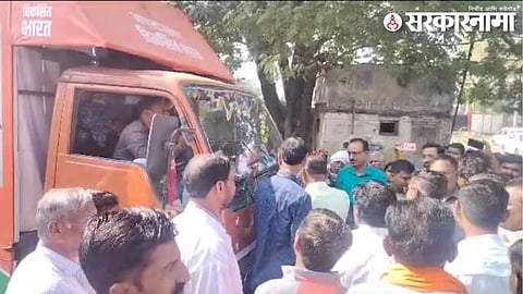 Sankalp Yatra Rath in Ridhora.