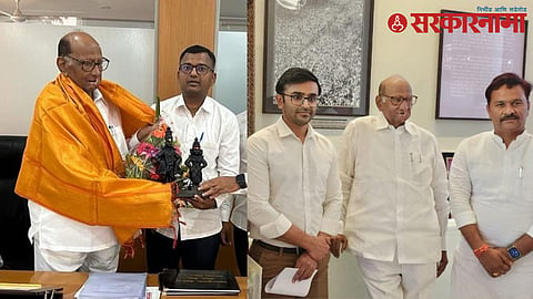 Babasaheb&Aniket Deshmukh Meet  Sharad Pawar