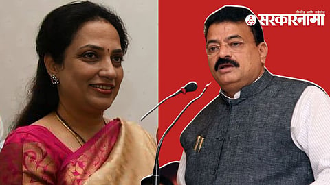 Bhaskar Jadhav and Rashmi Thackeray