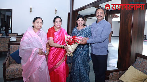 Sunetra Pawar meet Rahul kul & Family