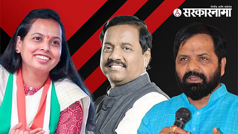 Aditi Tatkare, Sunil Tatkare and Bharat Gogawale