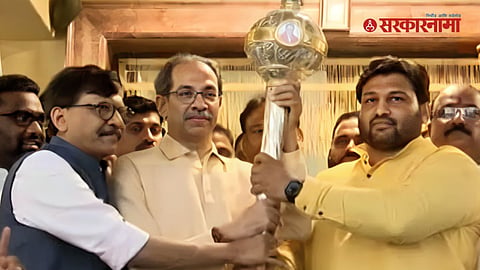 Sanjay Raut, Uddhav Thackeray  And Chandrahar Patil 