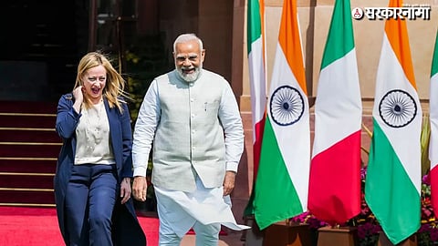 PM Modi and  Giorgia Meloni