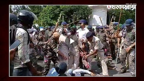 Jharkhand Police Lathi Charge