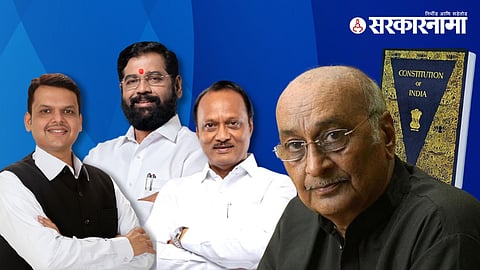 Devendra Fadnavis,  Eknath Shinde, Ajit Pawar, Shyam Manav
