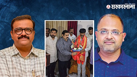 Sameer Bhujbal, Suhas Kande with Jarange Patil & Dr Rohan Borse