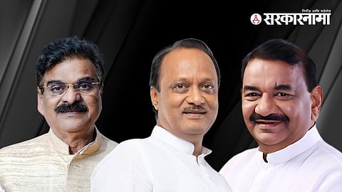 Vijay Shivtare, Ajit Pawar,  Sambhaji Zende 