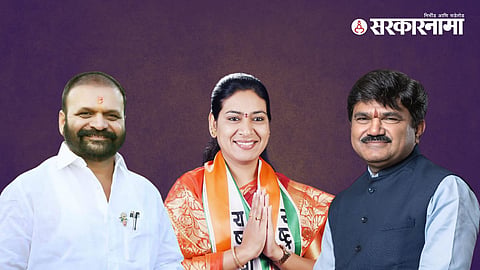 Vijay Karanjkar, MLA Saroj Ahire & Hemant Godse