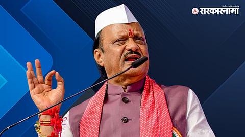 Ajit Pawar addressing farmers during the agriculture award ceremony in Nashik, announcing a major increase in state agriculture award amounts.