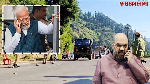 Security personnel conduct operations in Pahalgam following the recent terrorist attack that resulted in multiple casualties.​
