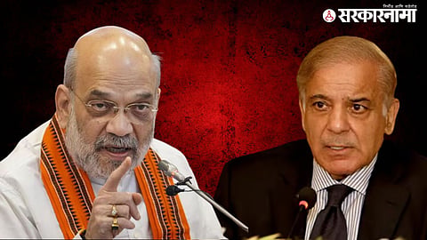 Union Home Minister Amit Shah addressing a press conference, issuing a stern and symbolic warning to Pakistan and terrorist groups after the Pahalgam terror attack.

