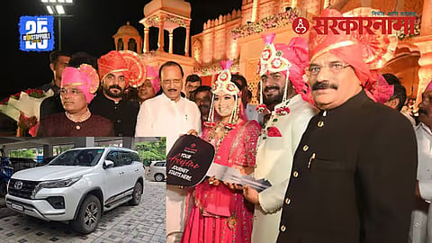 Rajendra Hagwane, accused of harassing Vaishnavi, seen during a past political campaign where he was reportedly considered for an MLA ticket.