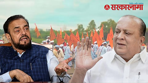 Maharashtra Minister Hasan Mushrif addressing the media in response to Abu Azmi's controversial statement about Wari
