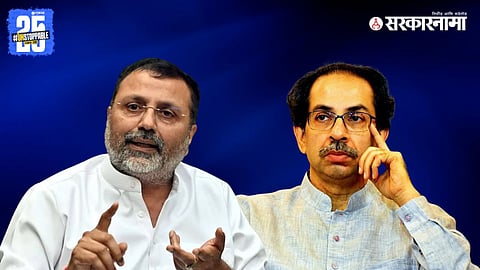 BJP MP Nishikant Dubey accuses a Shiv Sena (UBT) leader of corruption in a viral social media post, escalating political tension.

