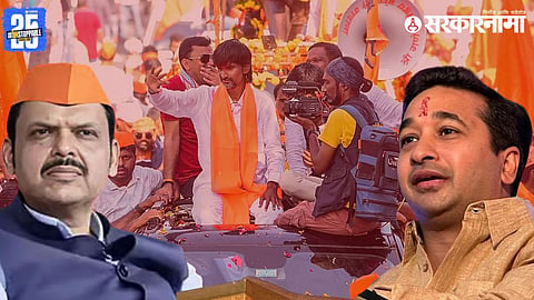 Nitesh Rane, Manoj Jarange Patil And CM Devendra Fadnavis