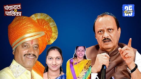 Ajit Pawar addressing the media over the Pune Municipal Election controversy, responding to allegations regarding NCP candidates linked to criminal families.