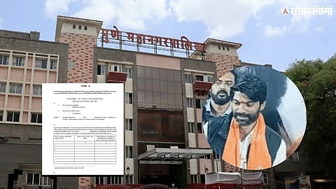 Shiv Sena candidate Uddhav Kamble during the dramatic incident involving the AB form, as police and election officials look on in shock.