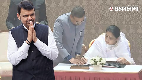 Devendra Fadnavis, Sunetra Pawar 