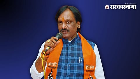 Shiv Sena (UBT) leader Ambadas Danve addressing party workers after winning nine Zilla Parishad seats, signaling a strong opposition stance against the ruling alliance.