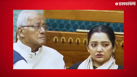 ougata Roy and June Malia during a parliamentary session as their viral video trends across social media platforms.