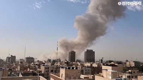 Smoke rises after reported strikes as tensions escalate between Israel, the US, and Iran, raising fears of a broader Middle East conflict.