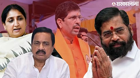 Shivsena MLA Mahendra Thorve; ncp DCM sunetra pawar, MP Sunil Tatkare and DCM Eknath Shinde