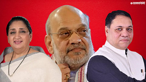 Dilip Walse Patil accompanies Sunetra Pawar to meet Amit Shah