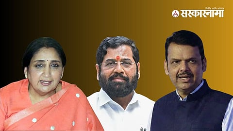Mahayuti leaders during discussions over seat sharing for the Maharashtra Legislative Council local body constituency elections.