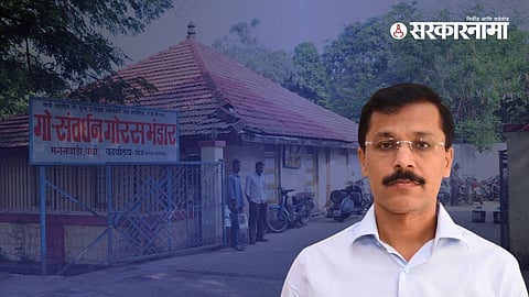 FDA officials led by Commissioner Tukaram Mundhe during action against the Wardha Goras Bhandar dairy unit, where stock worth over ₹25 lakh was seized.