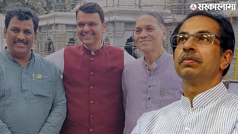 Devendra Fadnavis, Shivsena UBT MLA Babaji Kale and uddhav thackeray
