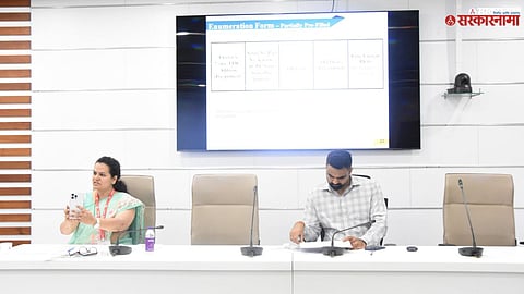 District Collector Jitendra Dudi addressing officials regarding the Special Intensive Revision Process scheduled to begin on June 20.