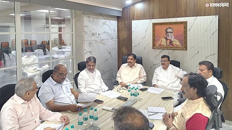 Leaders of the Maha Vikas Aghadi discuss strategy after submitting a letter to the Maharashtra government outlining 13 key issues for the Monsoon Session.
