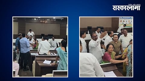 भोर नगरपालिकेच्या सर्वसाधारण सभेत भाजप आणि राष्ट्रवादी नगरसेवकांमध्ये झालेल्या जोरदार वादामुळे सभागृहात तणावपूर्ण वातावरण निर्माण झाले.