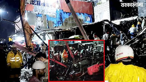 Rescue teams clear debris after a portion of a three-storey chawl collapsed in Mankhurd during heavy rainfall. The Mankhurd building collapse claimed eight lives, including children.