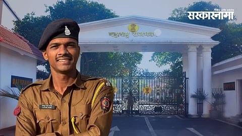 Security personnel outside Raj Bhavan in Mumbai following the tragic death of an SRPF jawan.