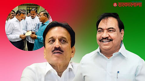Eknath Khadse Invites Girish Mahajan to 75th Birthday