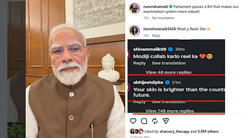 Abhijit Dipke's comment on Prime Minister Narendra Modi's Instagram video has drawn attention and sparked political reactions on social media.