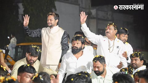Shiv Sena MLA Sanjay Gaikwad held a major power show in Chikhli