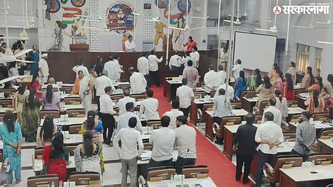 Ulhasnagar Municipal Corporation corporators during the Guwahati tour.